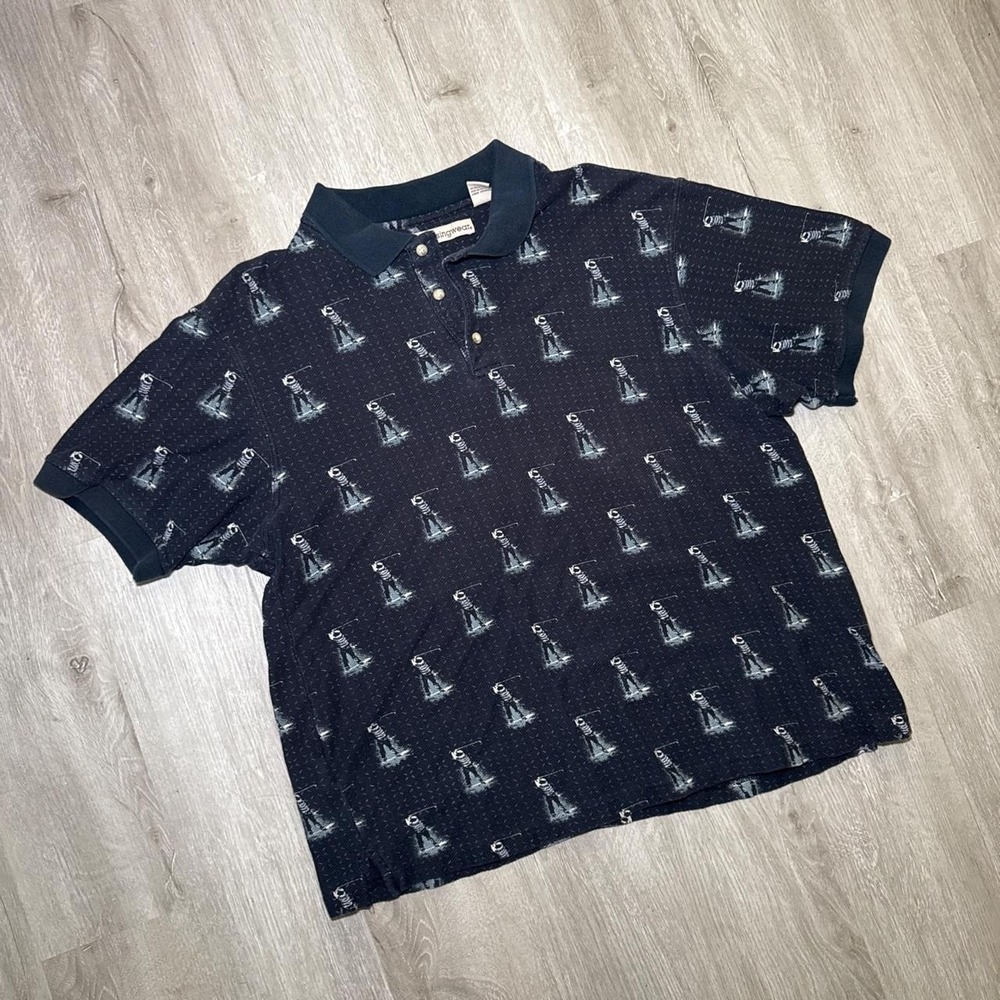 Vintage Golf AOP 2000's sportswear classy golf wear polo top